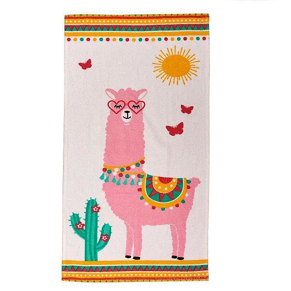 TOALHA DE BANHO INFANTIL LHAMA LEPPER KIDS