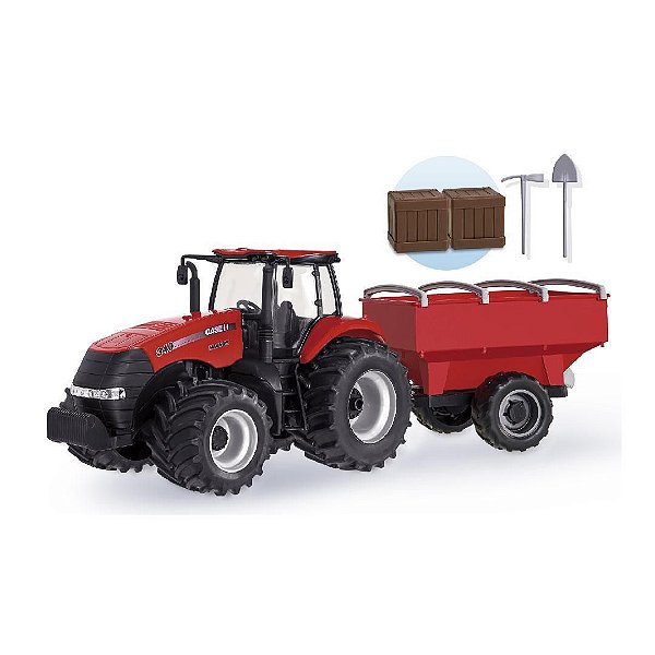 Trator Infantil Case Magnum Graneleiro Usual Brinquedos 486