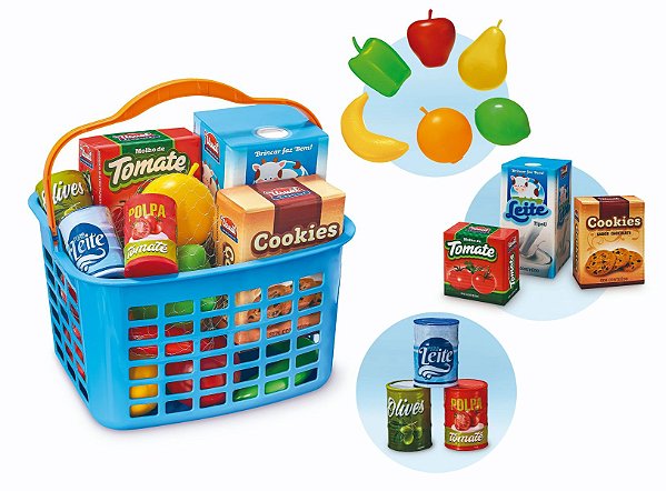 Super Feirinha Infantil De Brinquedo 13 Pcs Usual Brinquedos
