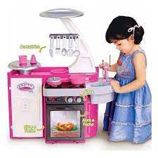 Cozinha Classic Cotiplas Pia Fogão Forno Acessorios Cor:Rosa