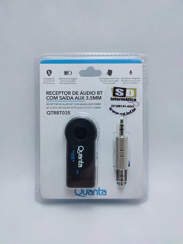 Adaptador Receptor De Audio Bluetooth Com Saida P2