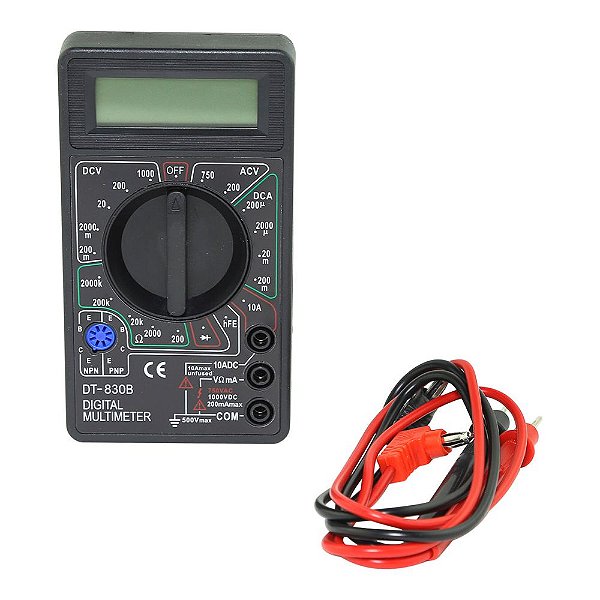 Multímetro Digital DT-830B Profissional Com Cabo Multi Teste