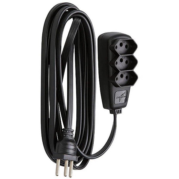 EXTENSAO 3M  PRETA LIDERPLUS REF.9917