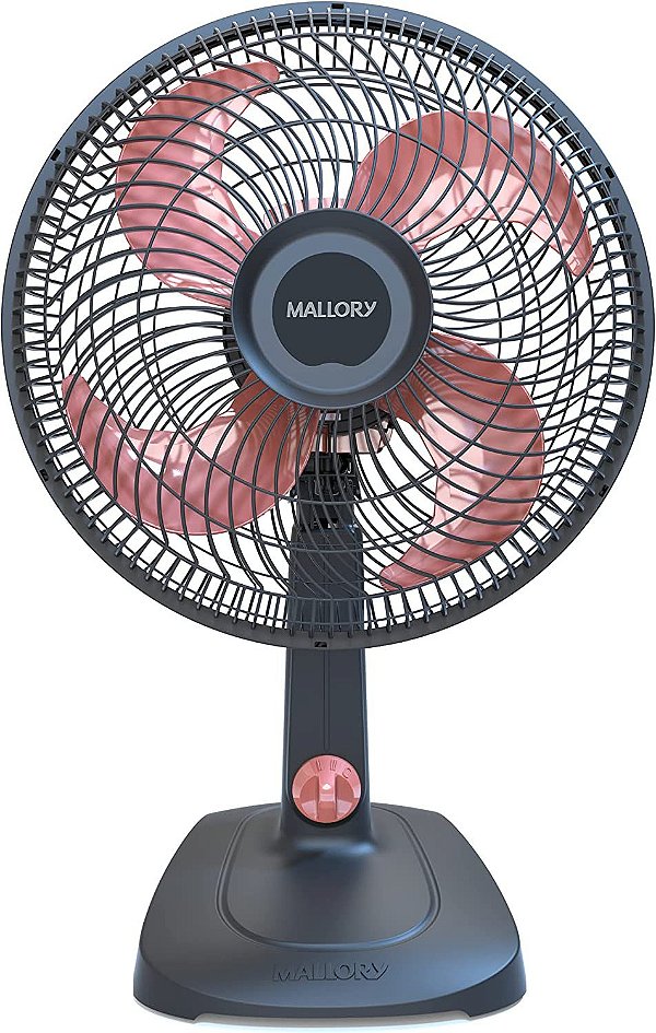 Ventilador de Mesa Mallory Elegance Rosê 30 cm 4 PAs 3 Velocidades 42W