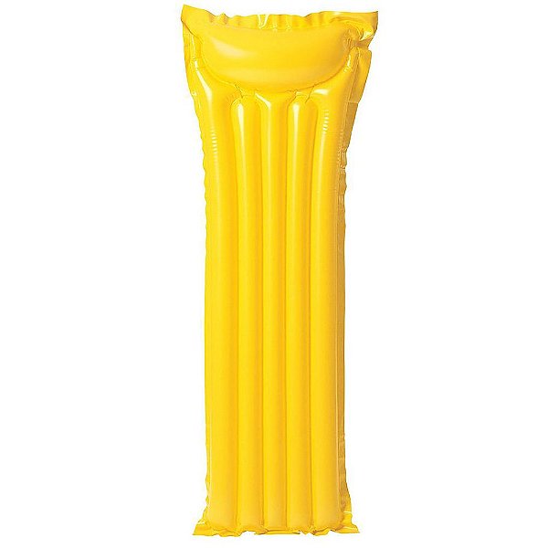 Colchão Bronzeador Liso - Intex 59703 Amarelo