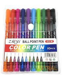 CANETA COLORIDA 10 PEÇAS