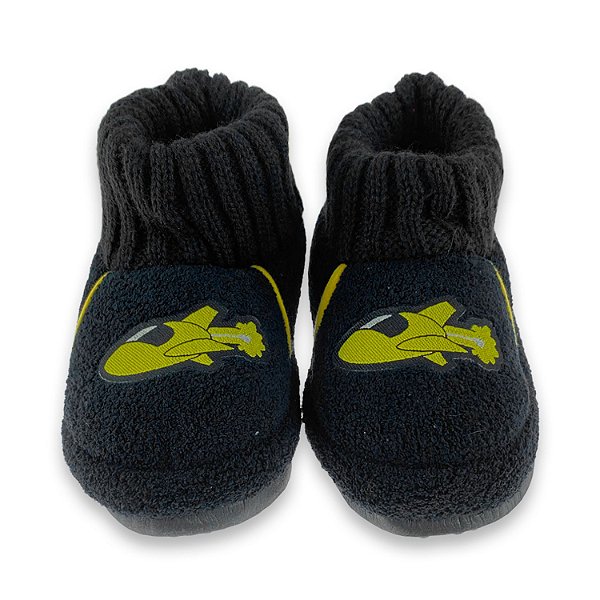 Pantufa Infantil com solado N° 21 AO 30 Preto