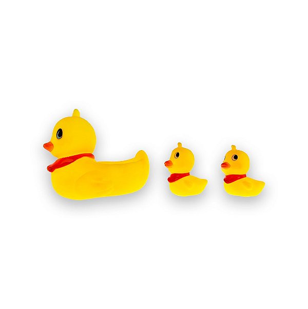 Pato De Borracha Para Banheira Kit Com 3 patinho