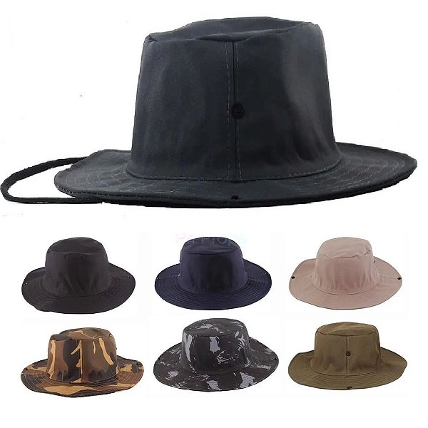 Chapéu Safari Australiano Pescador Unissex Camping