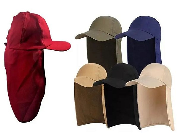 Boné Com Proteção De Nuca Para Pescaria Camping Pescador