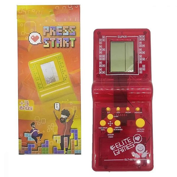 Console Mini Game Antigo Retro 9999 Jogos - Vermelho