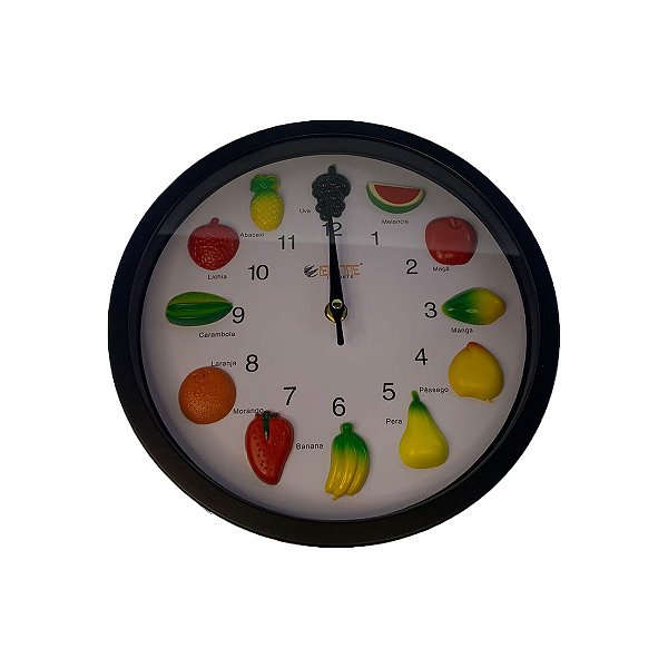 RELOGIO DE PAREDE DE FRUTAS 24cm