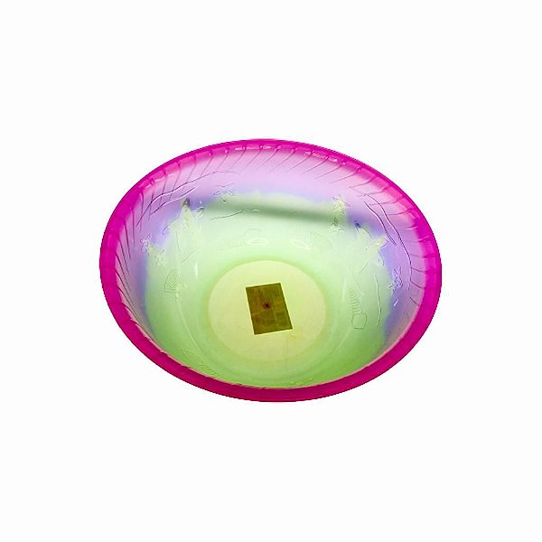 BACIA PLASTICA DECORADA COLORIDA 28CM 4L REFORCADA