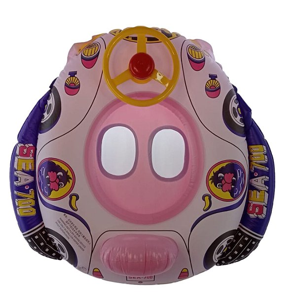 Boia Para Bebe Piscina Divertida De Carrinho Com Volante