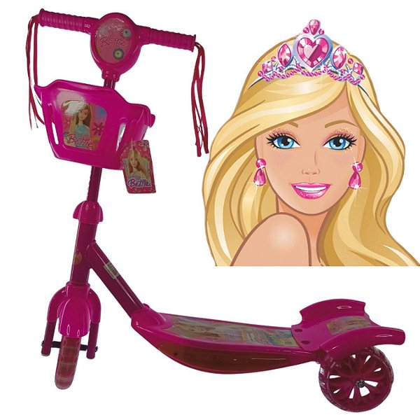 Patinete Infantil 03 Rodas Com Cesta, Musica e Luz Bettie