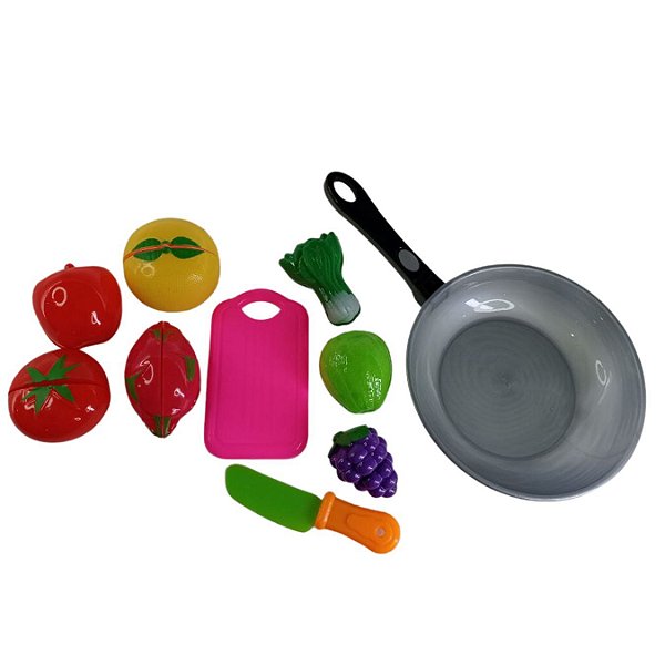 Brinquedo Comidinha Feira Fruta Colante Masterchef 10 Peças