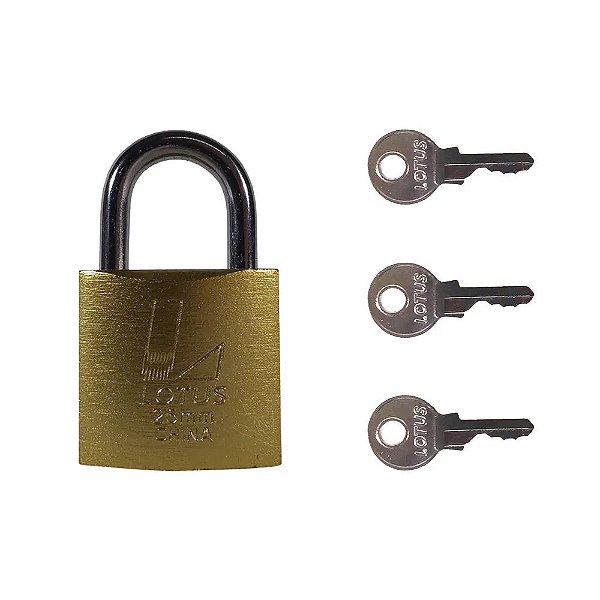 Cadeado 30mm com 3 chaves de janela mala Pequeno na cartela