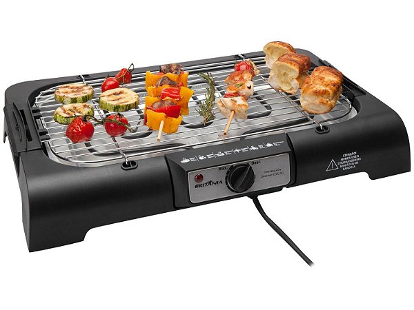 Churrasqueira Eletrica 1200W Britania Gourmet - com Grelha
