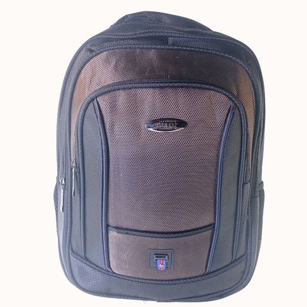 MOCHILA ESCOLAR DE COSTA PRETA COM 3 BOLSOS REFORCADA 16 POL