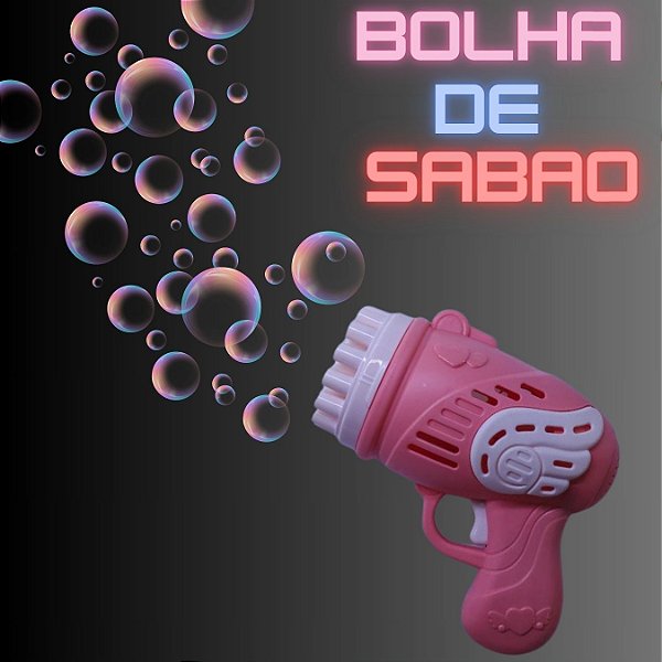 Lança Bolhas De Sabão Pistola Lançador De Bolinhas