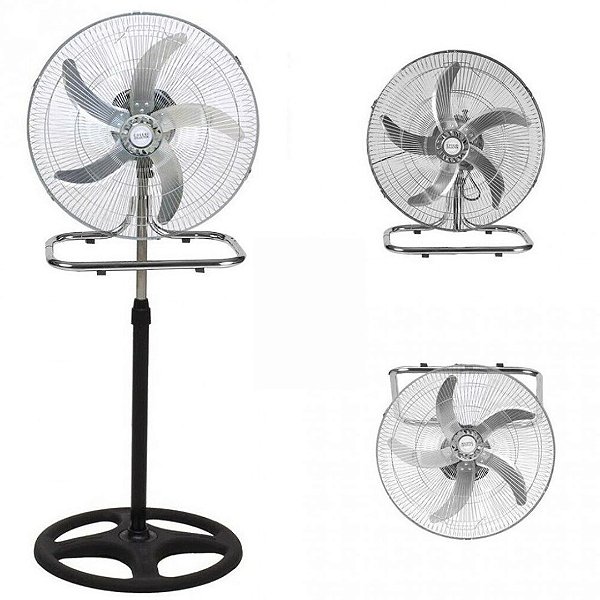 Ventilador 3 em 1 45cm Coluna Preto 70w 127v
