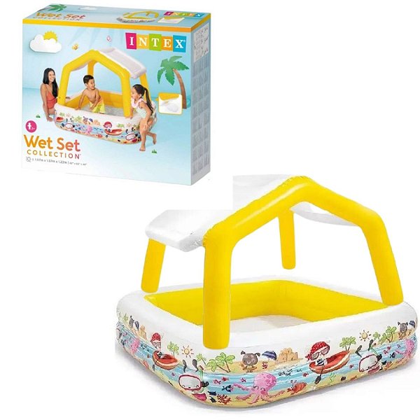 Piscina Inflável Com Cobertura Teto Removível 295l Infantil