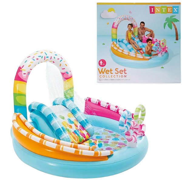 Piscina Inflável Playground Candy Fun Infantil Intex 165L