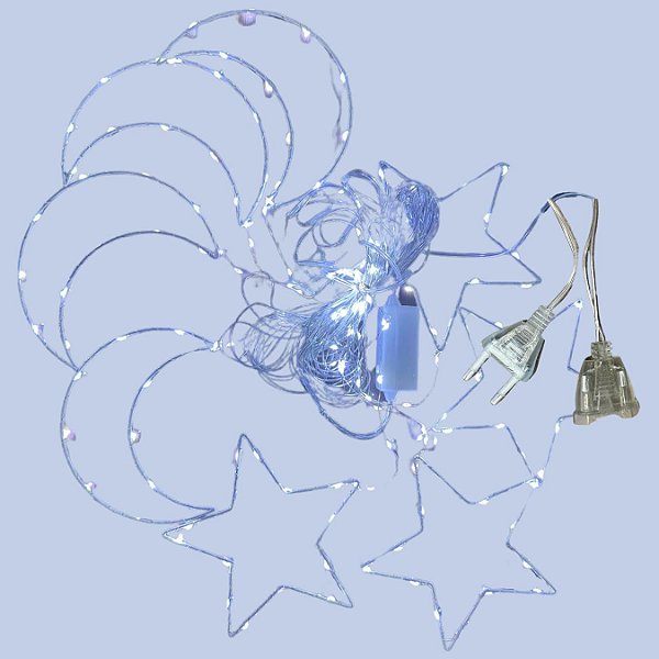 Pisca Pisca 3m 8 Tiras Estrela Branco Frio 127V