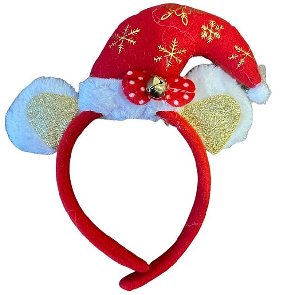 Enfeite de Natal Tiara de Papai Noel