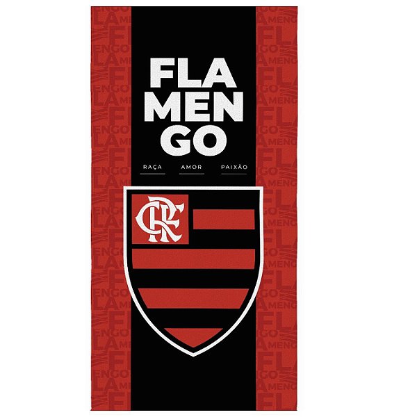 Toalha Aveludada De Time  Licenciado Lepper Time:Flamengo