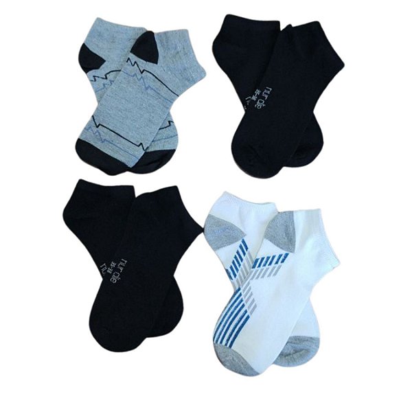 KIT COM 4 MEIA ESPORTIVA TAMANHO 37-43 CORES VARIADAS