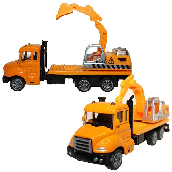 Caminhão De Ferro,Plastico Colecionáveis12cm Mod:Escavadeira