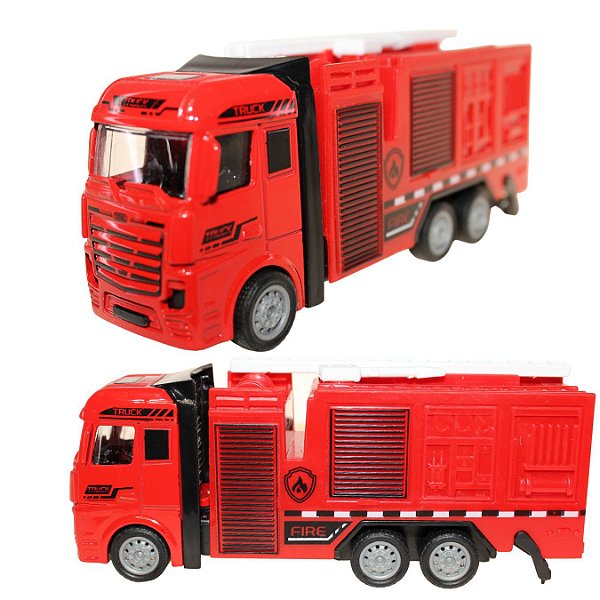Caminhão De Ferro,Plastico Colecionáveis  1:48 Mod:Bombeiro