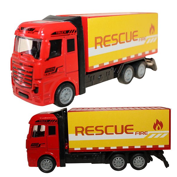 Caminhão De Ferro,Plastico Colecionáveis Modelo:Bombeiro Bau