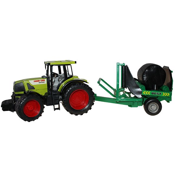 Trator de Brinquedo Com Implementos Farm Tractor 50cm