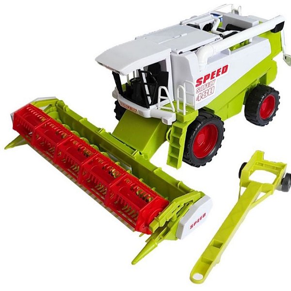 Brinquedo Colheitadeira Trator Ceifa Farm Tractor Toy Speed