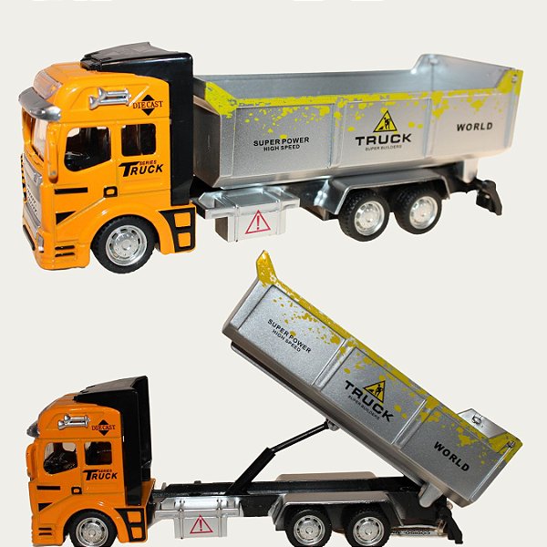 Caminhão De Ferro,Plastico Colecionáveis 19cm Modelo:Caçamba