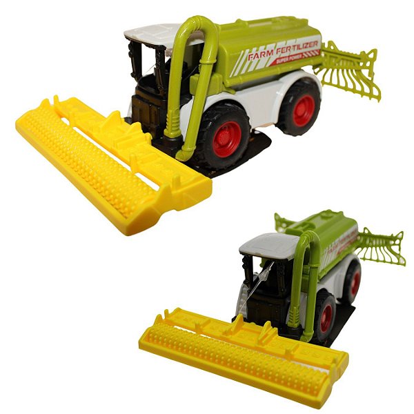 Trator agrícola de plástico  12cm  Modelo:colheitadeira 01