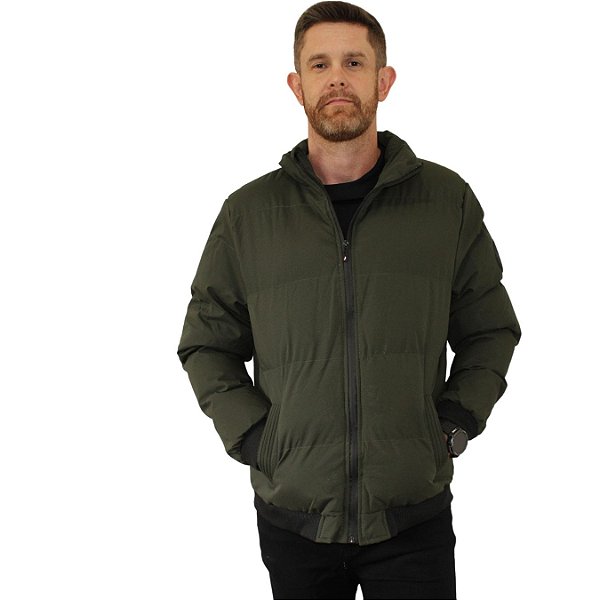 Jaqueta Masculina Bomber De naylon Casaco Impermeavel Tamanho:GG Cor:Verde