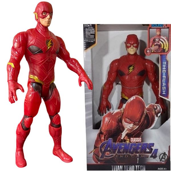 Boneco 30cm  articulado com som e led Personagem:Flash