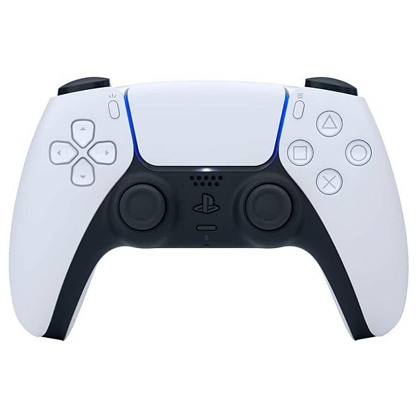 Controle joystick sem fio Sony PlayStation DualSense Branco