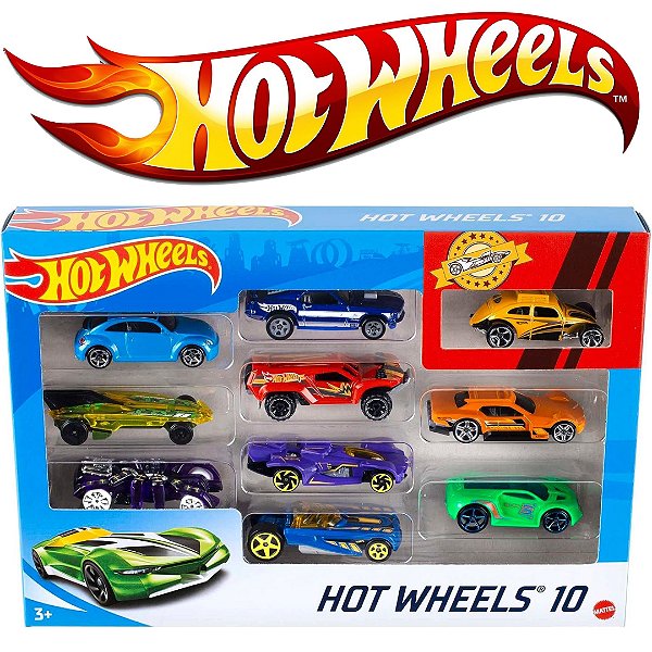 Hot Wheels Pacote Com 10 Carrinhos Sortidos - Mattel