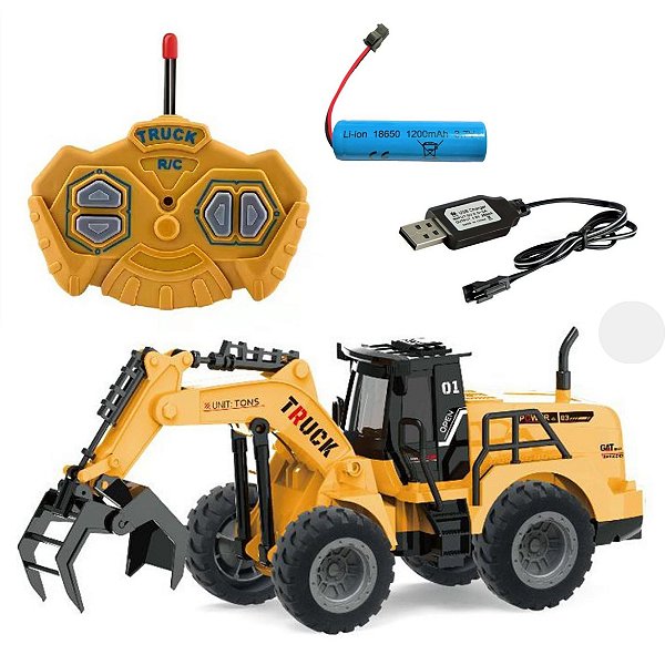 Trator  de Tora  Controle Remoto Com Luz Recarregavel
