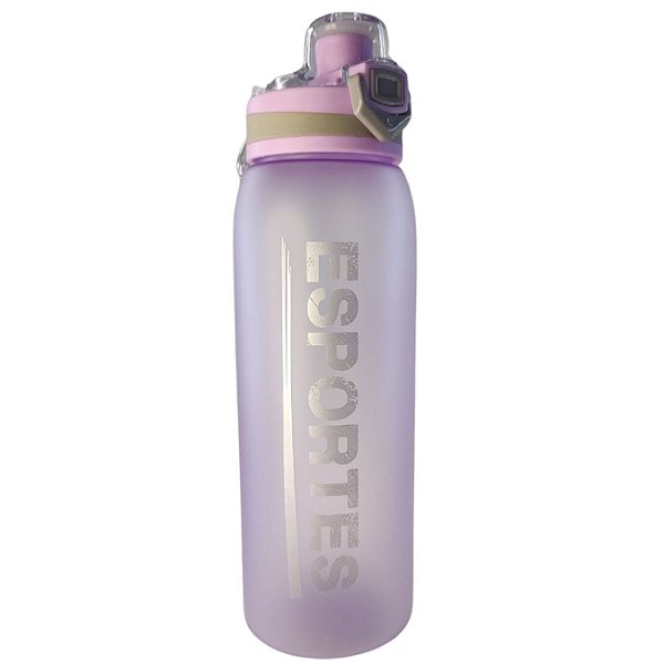 Garrafa de Agua Plastica 900ml Academia Colorida Cor:Roxo