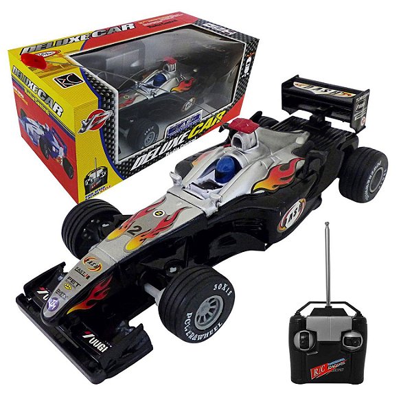 Carrinho de Corrida Formula 1 de Controle Remoto Cor:PRETO