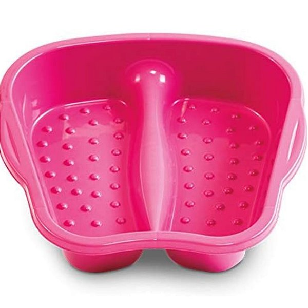 BACIA PEDICURE ROSA ARQPLAST COM PONTOS CONVEXOS