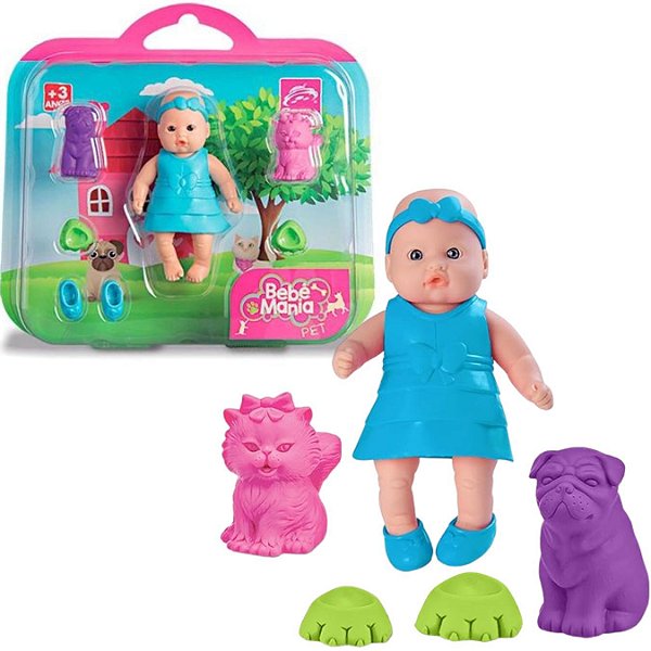 BRINQUEDO BONECA BEBE MANIA PET