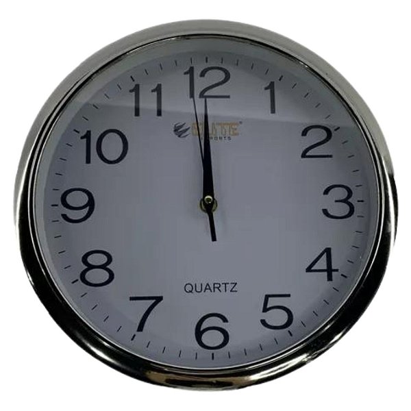 Relogio de Parede Redondo 25cm Elite Imports Cor Prata