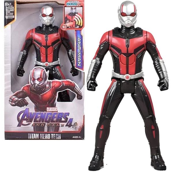 Boneco 30cm articulado com som e led Personage:Homem Formiga