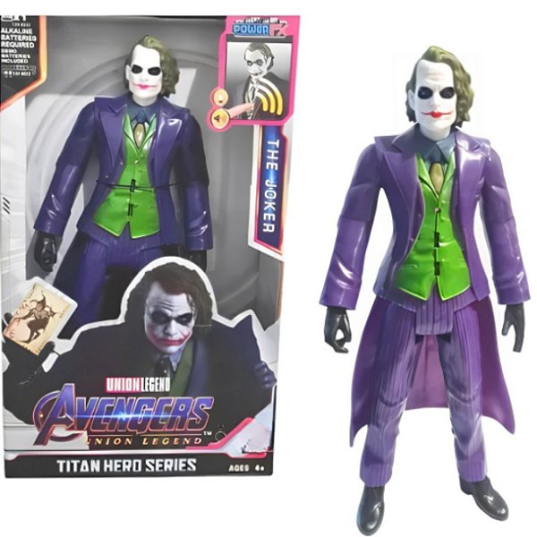 Boneco 30cm de altura articulado, som e led  Persona:Coringa